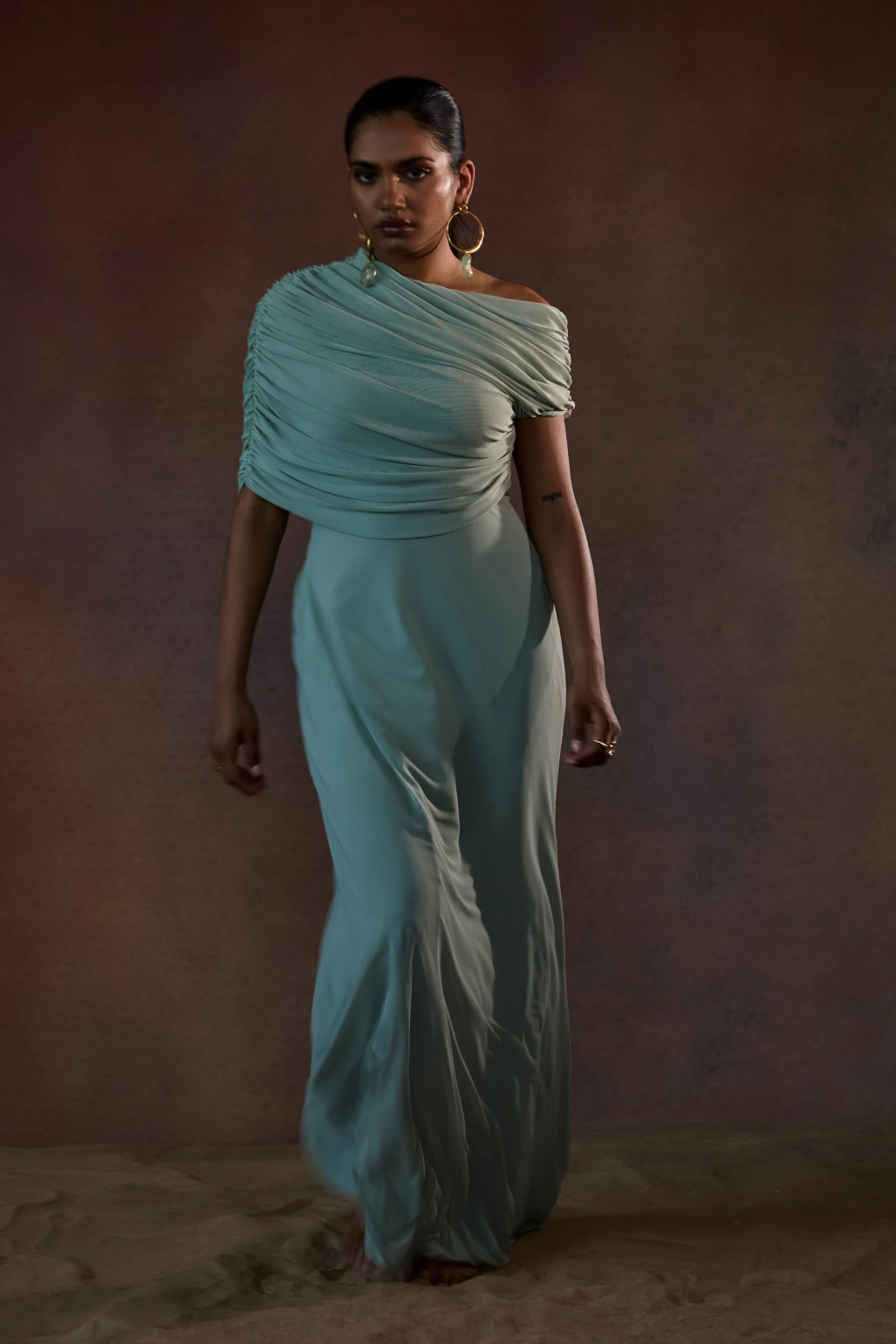 NZURI MAXI DRESS - Smoke Green