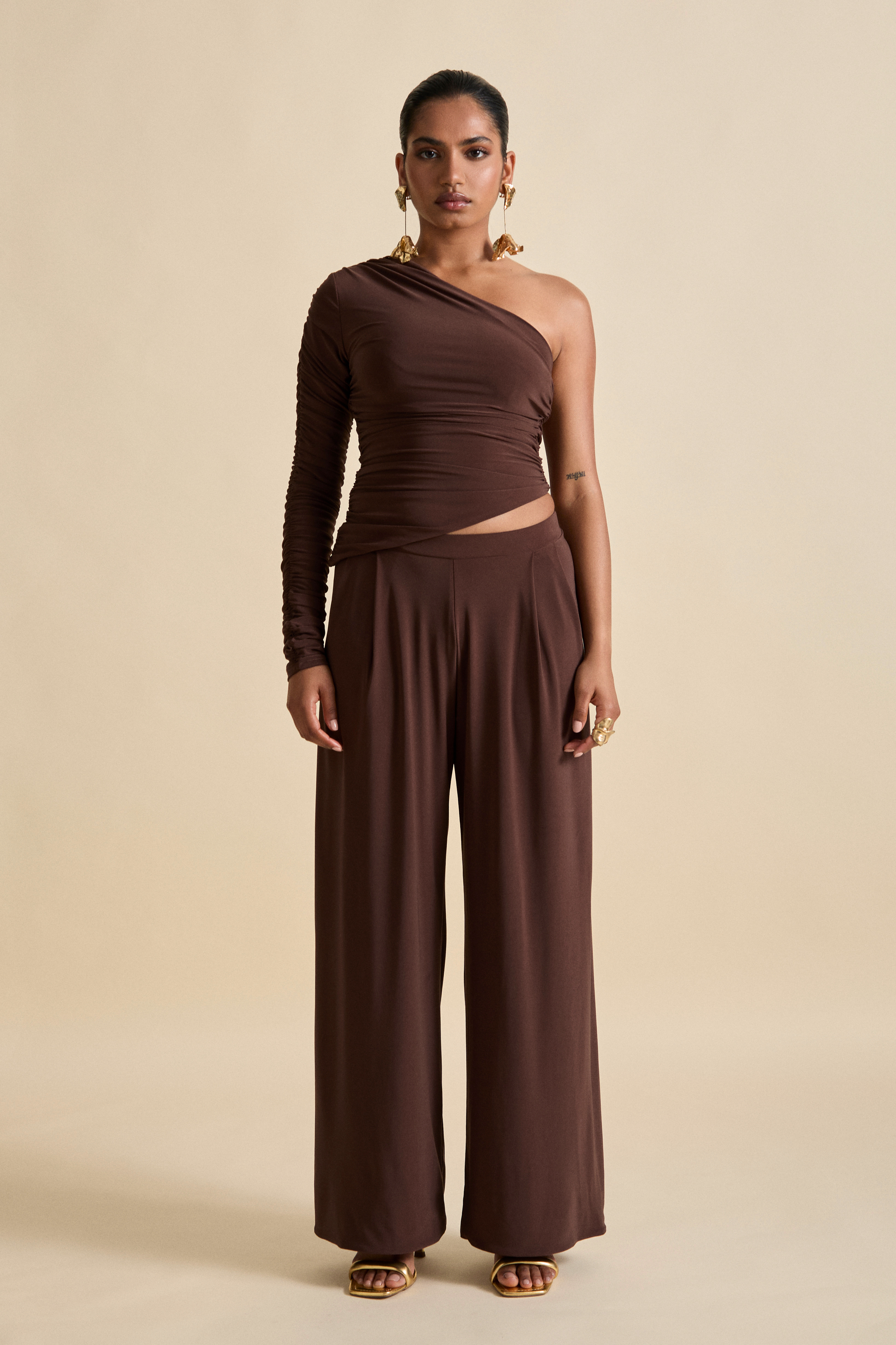 NEPETA TROUSERS - Chocolate Fondant