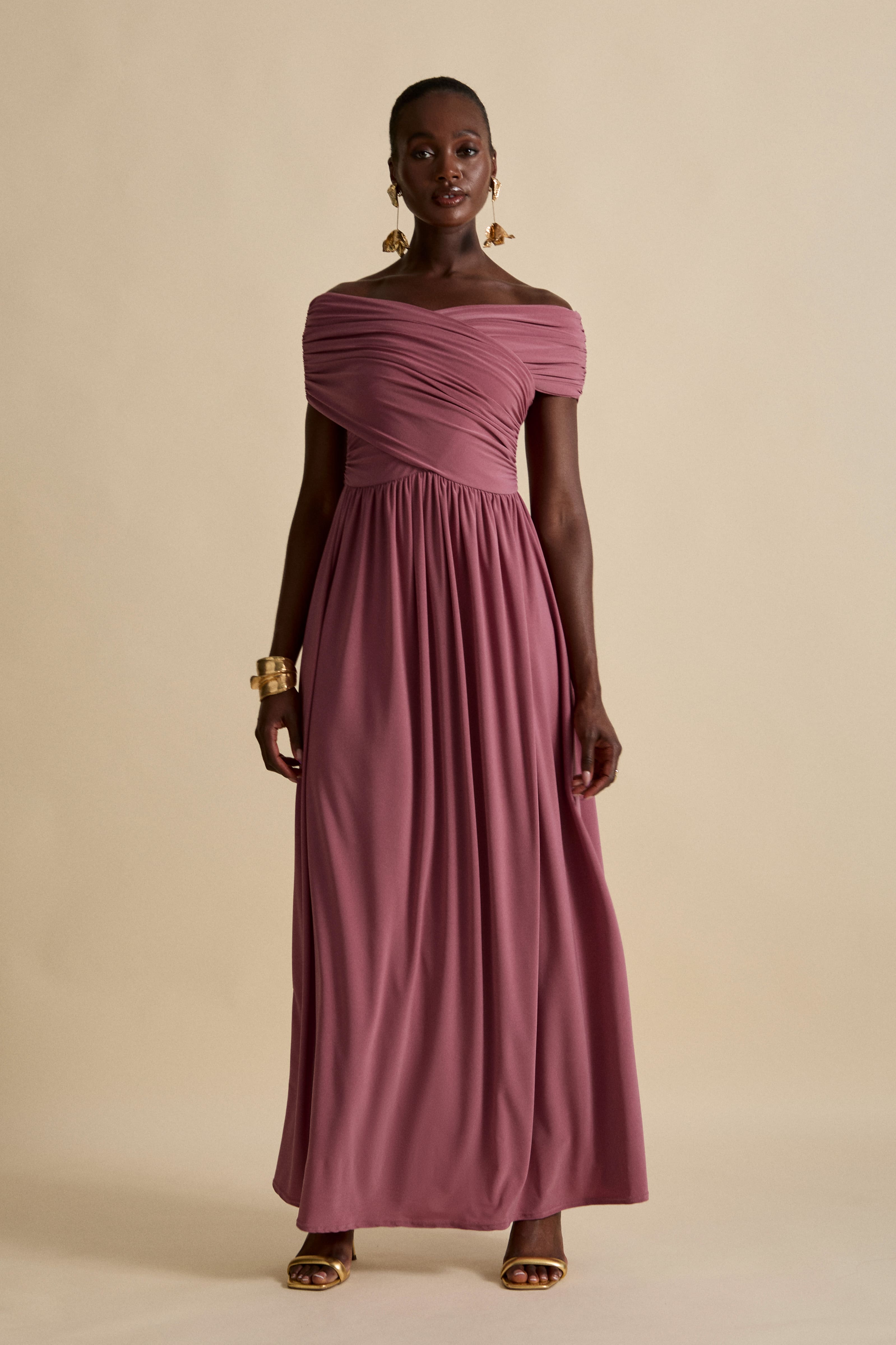 SIDRA MAXI DRESS - Bordeaux
