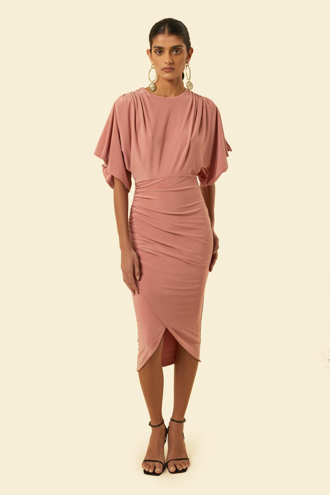 LEILANI MIDI DRESS - Old Rose
