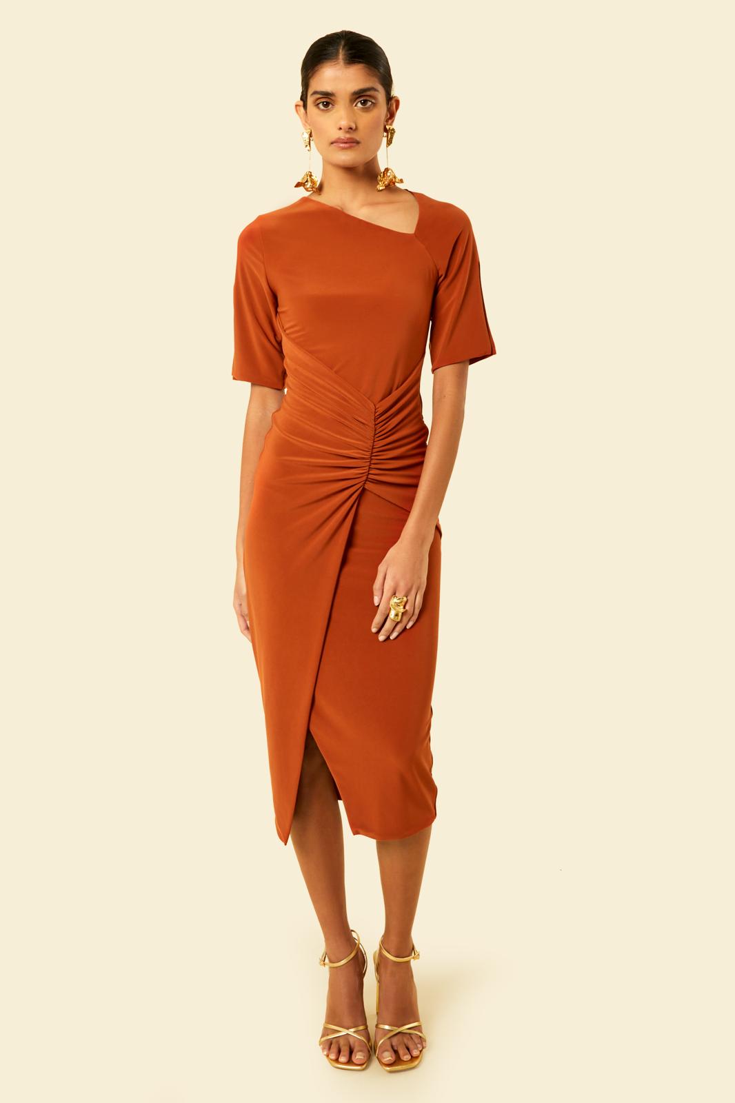LATICA MIDI DRESS - Hawaiian Sunset