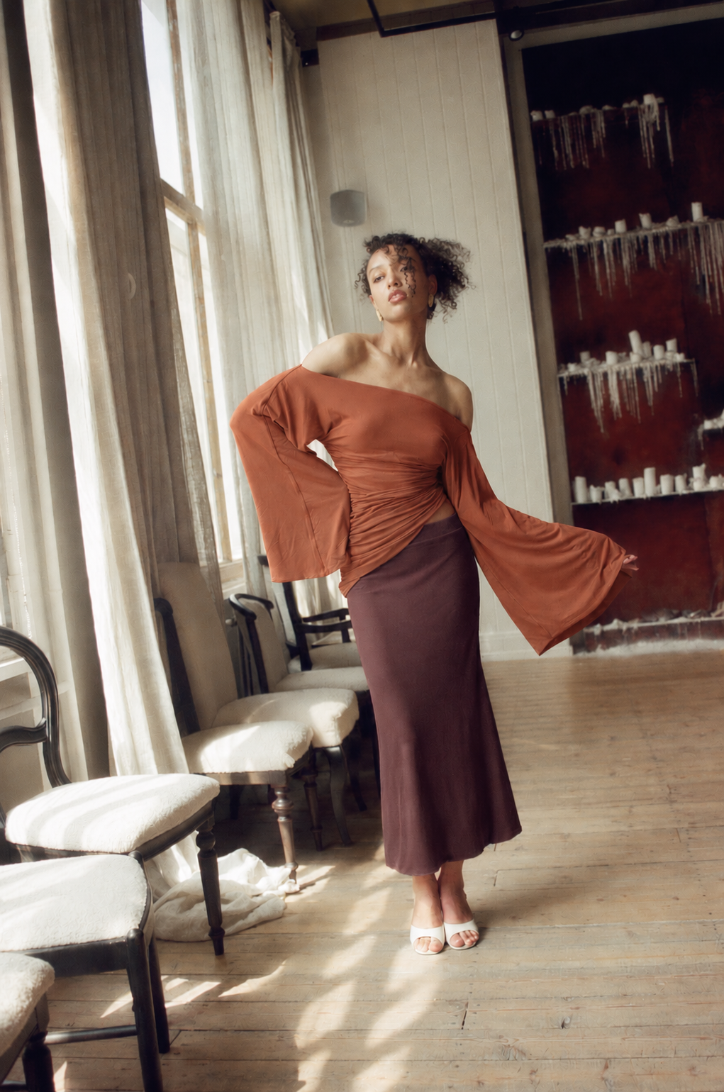 SERAPHINE BATWING ASYMMETRIC TOP